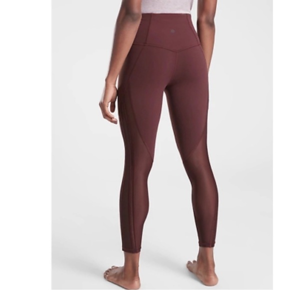 Athleta Shakti Mesh 7/8 Tight, Spiced Carbenet Size M - Picture 7 of 13
